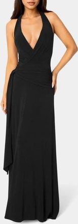 Bebe Plunge Neck Maxi Skirt in Black at Nordstrom Rack, Size X-Small