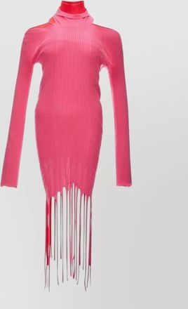 Bottega Veneta cotton ribbed cutout midi dress