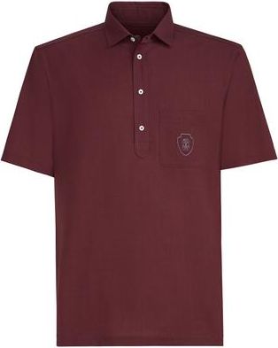 Brunello Cucinelli Poplin polo in Cherry at Nordstrom, Size Xxx-Large Eu