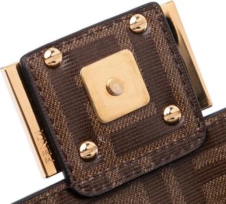 Fendi Hobo Bags - 2010-2025 Mini Zucca Glazed Fabric Cage Baguette S - Gr. unisize - in Braun - für Damen