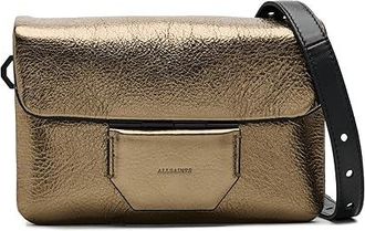 AllSaints Jupiter Xbody Cross Body Womens Handbags Warm Brass, Leather