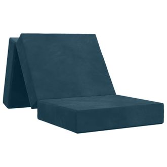 vidaXL Sof&aacute; Cama Plegable 75 X 67 X 45 Cm Azul Vidaxl