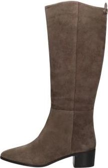 Fred De La Bretoniere Frolly Slob Overknee Laarzen - Dames - Laarzen met Hak - Bruin - 39 EU - Leer - Schoenen