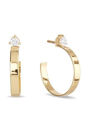 Lana Jewelry 14K Gold Sunrise Wide Diamond Hoop Earrings in 14K Yellow Gold at Nordstrom