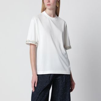 Jacquemus White Ventadou T-shirt in paper-effect jersey