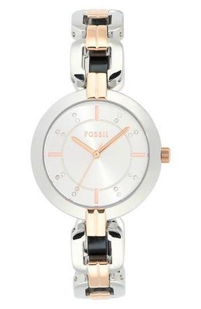 Fossil Kerrigan Two-Tone Bracelet Watch, 32mm in Silver/Two Tone at Nordstrom Rack