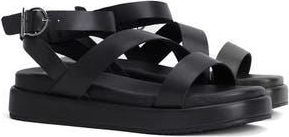Barbour Ivy Ankle Strap Platform Sandal in Black at Nordstrom Rack, Size 10