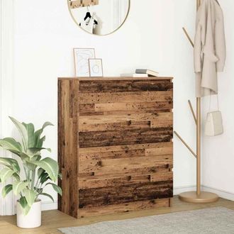 Berkfield Home Sideboard Old Wood 80x35x99 cm Engineered Wood in Brown | Size: 80 x 35 x 99 cm