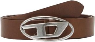 Diesel Oval D Logo B-1Dr Belt - - Accessories - Uomo - Marrone - 95 CM