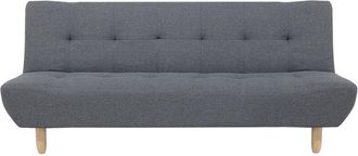 Beliani Beliani - Sofá tapizado en tela gris patas de madera clara 3 plazas estilo escandinavo Alsten