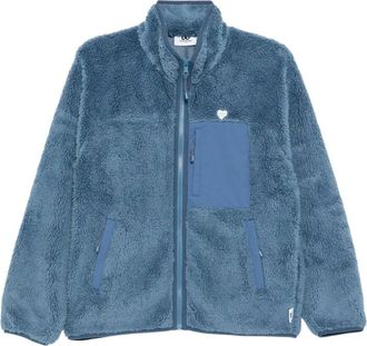 Chocoolate logo-plaque fleece jacket - women - Polyester - S - Blue