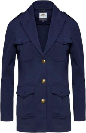 Aeronautica Jassen, Dames, Blauw, 2Xs, Katoen, Punto Milano Blazer
