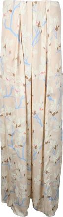 Semicouture broek - Dames - Wijde Broeken - Beige - S - Broeken