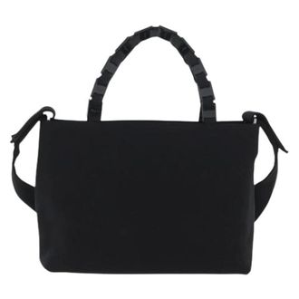 Ferragamo Pre-owned Canvas Handtas - Dames - Pre-owned - Zwart - Maat: ONE Size