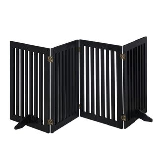 Relaxdays Relaxdays - Barrera Seguridad Perros, Valla Protectora Plegable, 70 X 205 Cm, Cerca Cachorro Y Mascotas, Con Patas, Negro