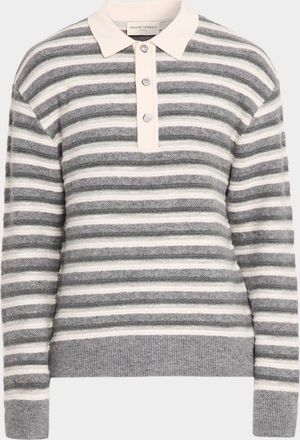 Officine G&eacute;n&eacute;rale Men & apos;s Wool Stripe Polo Sweater
