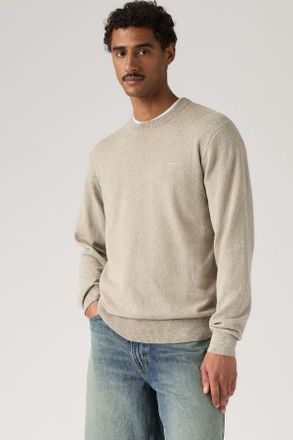 Levi's Lightweight Housemark Sweater - Hombre - 2XL - Beige / Pre Twist Marl Brindle / Egret