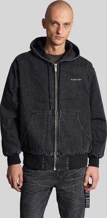 44 Label Group Bomber Jacket In Black Cotton