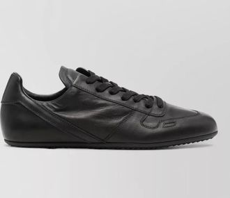 Rick Owens low top sneakers rubber sole round toe