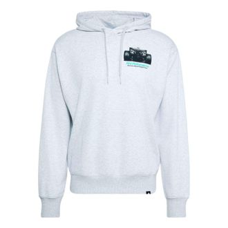 adidas x Mercedes AMG Petronas Formula 1 Team Hoodie Asia Sizing Light Grey Heather Semi Mint Rush HY8003