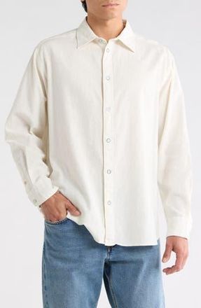 Rag & Bone Mateo Long Sleeve Button Front Shirt in White at Nordstrom Rack, Size Xx-Large