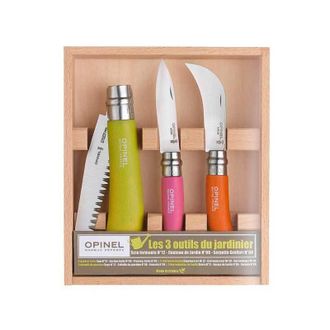 Opinel Conjunto De Cuchillos Virobloc Para Jardiner&iacute;a, 3 Piezas Opinel
