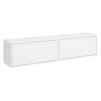 Selsey Selsey Velveto - Mueble Tv Flotante 2 Puertas - Blanco - 140 Cm