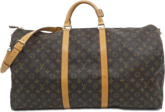 Louis Vuitton Monogram Marron Coated Canvas Boston Bag (Pre-Owned)
