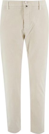 Jacob Cohen Klassieke Straight Fit Broek - Heren - Chinos - Wit - W33 - Katoen - Broeken