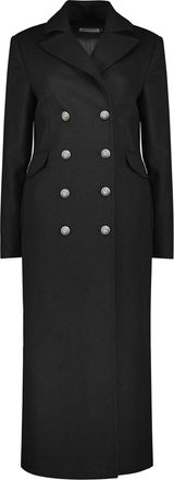 Baukjen Womens Inge Wool Blend Long Coat - Black - Size 16 UK