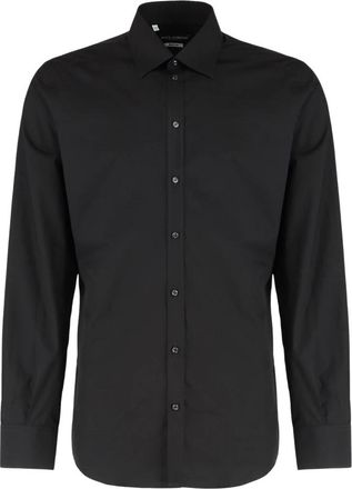 Dolce & Gabbana Martini Katoenen Shirt - Heren - Casual Overhemden - Zwart - M - Katoen - Overhemden