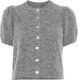 Dôen Puff Sleeves Knitted Top - Womens - Polyamide/Merino/Alpaca