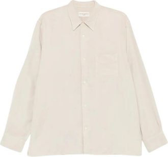 Officine Générale Heren, Overhemden, Beige, Maat: XL