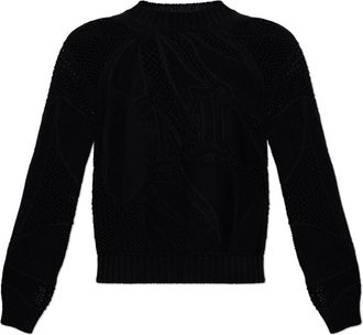 Max Mara Salvo sweater - Dames - Ronde hals truien - Zwart - XS - Katoen - Truien & Vesten