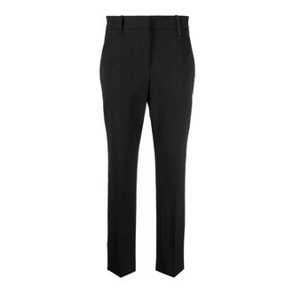 Brunello Cucinelli Dames, Broeken, Grijs, Maat: XS Wol