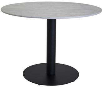 VE DESIGN Runder Marmor Esstisch Estelle Black/White &oslash; 106 cm
