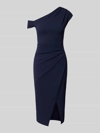 Lipsy Slim Fit Kleid in asymmetrischem Design in Marine, Gr&ouml;&szlig;e 32