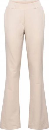 &Co Woman Penelope Flare Travel - Dames - Wijde Broeken - Beige - 2XL - Broeken