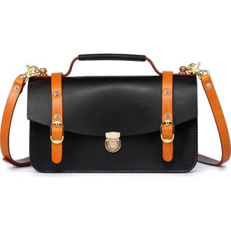 OLD TREND Leather Messenger Bag in Black at Nordstrom Rack