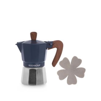 KASANOVA Caffettiera 2 tazze Blue Harmony