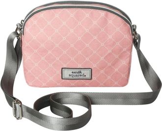 Earth Squared Spring Oil Cloth Halfmoon Bag Cross Body Bag Shoulder Bag for Woman (Pink Sorbet)