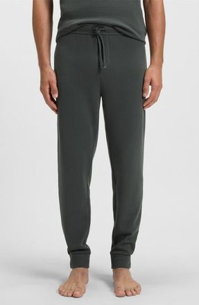 BOSS Waffle Knit Lounge Pants in Open Green at Nordstrom, Size Xx-Large