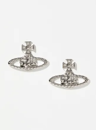 Vivienne Westwood Womens Mayfair silver bas-relief earrings