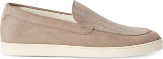 Brunello Cucinelli Chevron-effect Suede Loafer Sneakers
