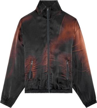 Diesel J-Smash faded zip-up bomber jacket - men - Lyocell/Polyester/Rayon/Viscose - 52 - Black