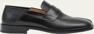 Maison Margiela Mens Tabi Leather Penny Loafers