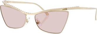 Jimmy Choo Eyewear crystal-embellished cat-eye sunglasses - Gold