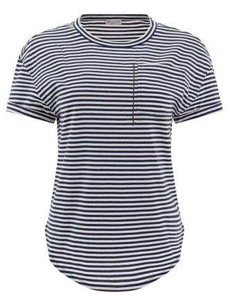 Tシャツ・カットソー VALENTINO T-SHIRT | PATTERN | STRIPED COTTON JERSEY VALENTINO GARAVANI Striped printed cotton-jersey T-shirt