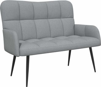 vidaXL Sof&aacute; De 2 Plazas Gris Claro 115 X 61 X 87 Cm Tela Vidaxl