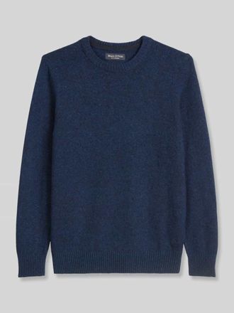 Marc O'Polo Regular Fit Strickpullover aus Woll-Mix in Dunkelblau, Gr&ouml;&szlig;e M